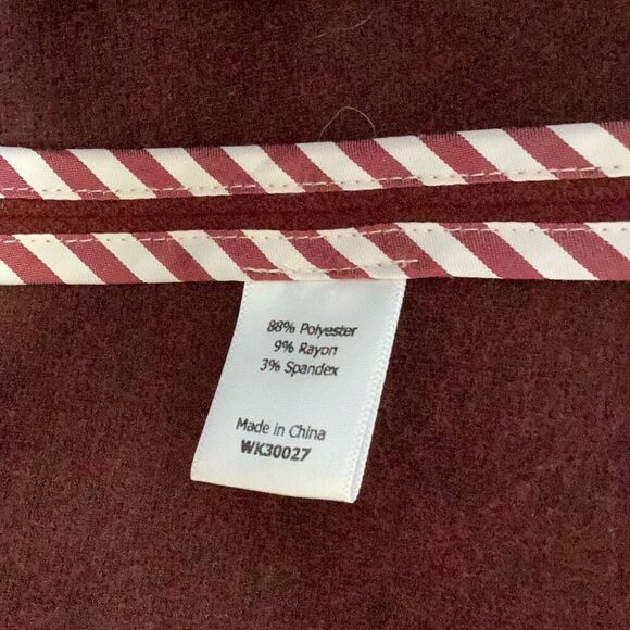 41 Hawthorn Burgundy Single Button Blazer Jacket Women’s Medium Career - Picture 10 of 11